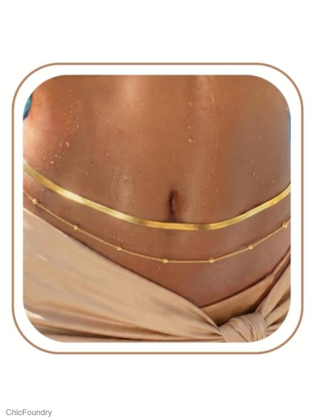 Layered Gold Waist Chain Body Jewelry for Women Festival Summer